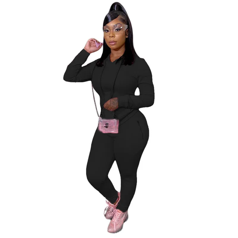 

Tracksuit Women Two Piece Set Spring Autumn Tracksuits Solid Hoodie Pullover Top And Pants Leisure Sportswear Suit Female Jogger