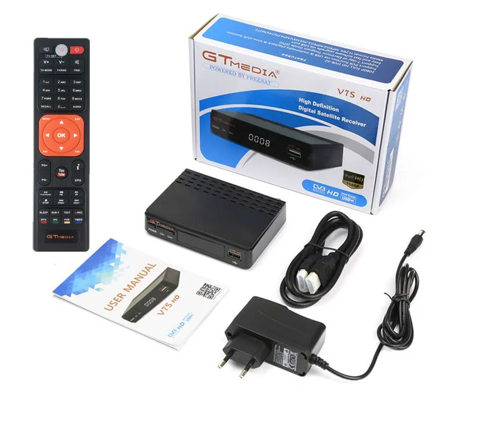Новое поступление GTMEDIA V7S2X DVB S2 спутниковый ресивер с USB WIFI обновление от gtmedia v7s hd