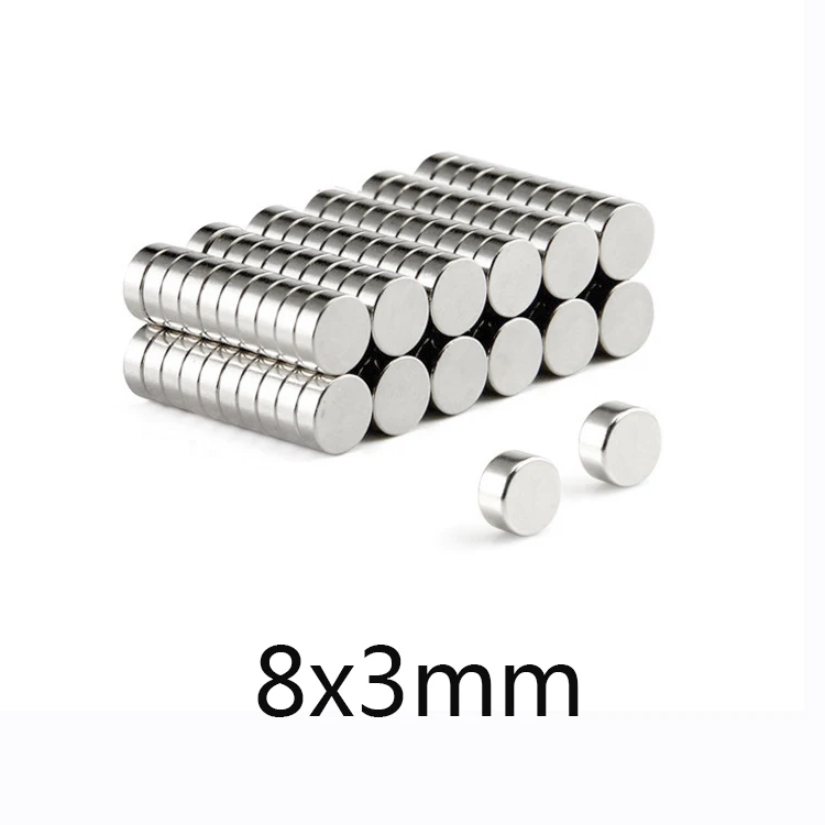 Редкоземельные магниты, диаметр 8x3 мм, маленькие круглые магниты 8x3 .