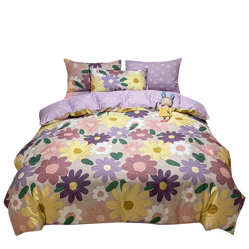 100% хлопковая простыня наволочка пододеяльник женский костюм из двух вещей