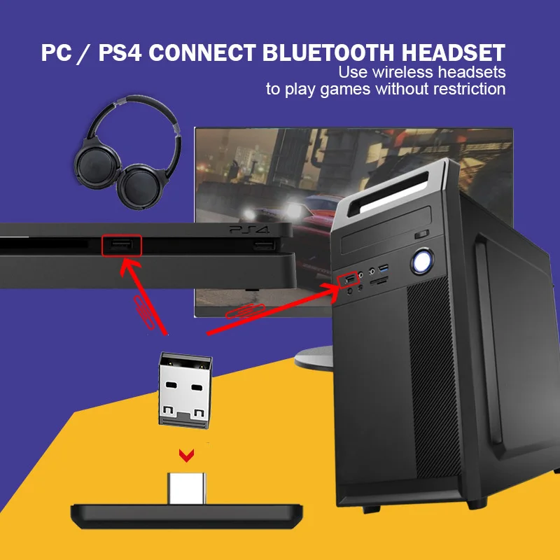 2021 Новый беспроводной Bluetooth адаптер USB передатчик VF приемник для Nintendo Switch PS4 ПК