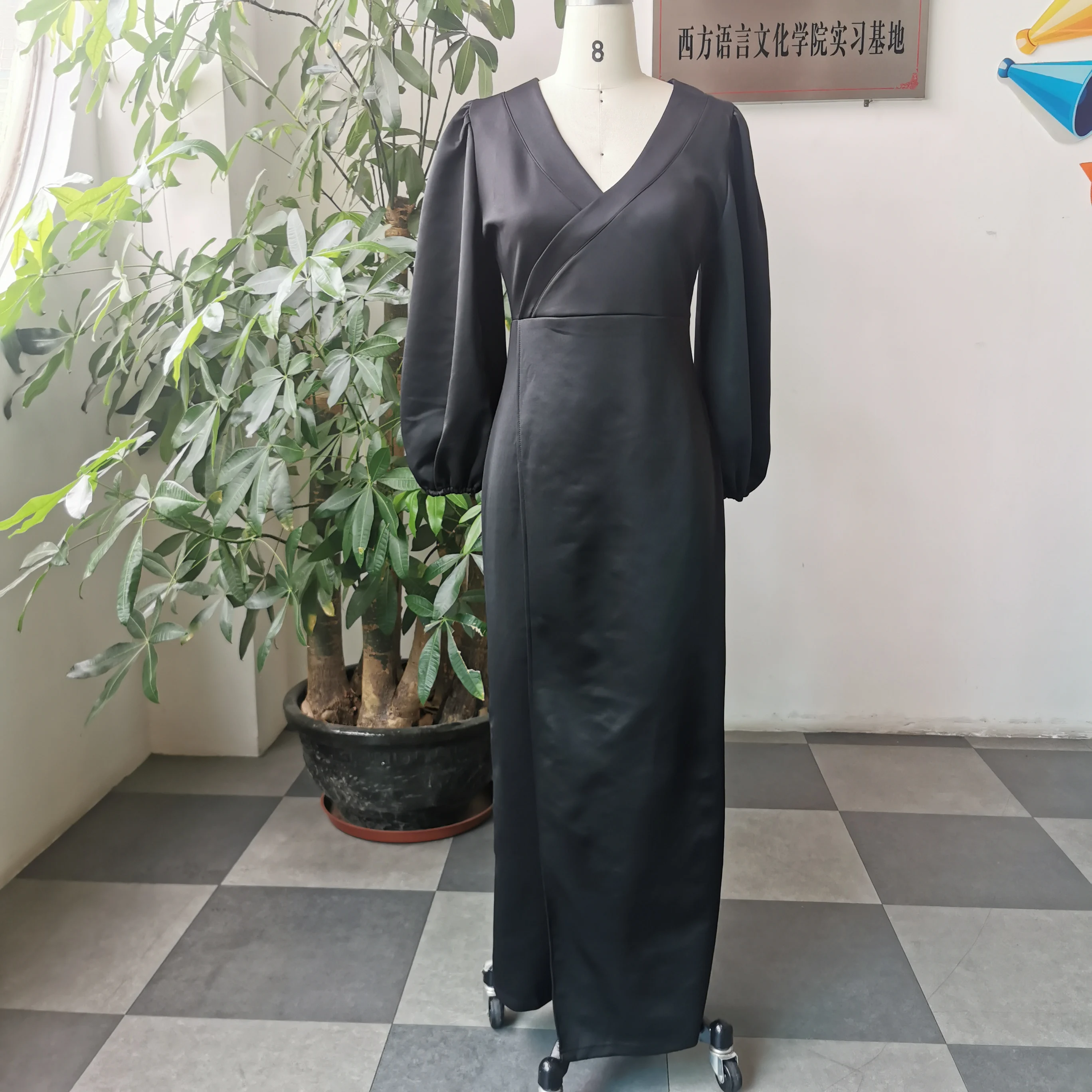 Женское платье Русалка с V образным вырезом длинное в африканском