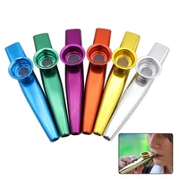 1pc metal kazoo with 6 kazoo flute diaphragm mouth flute harmonica for beginners kids adult party gifts musical instrument