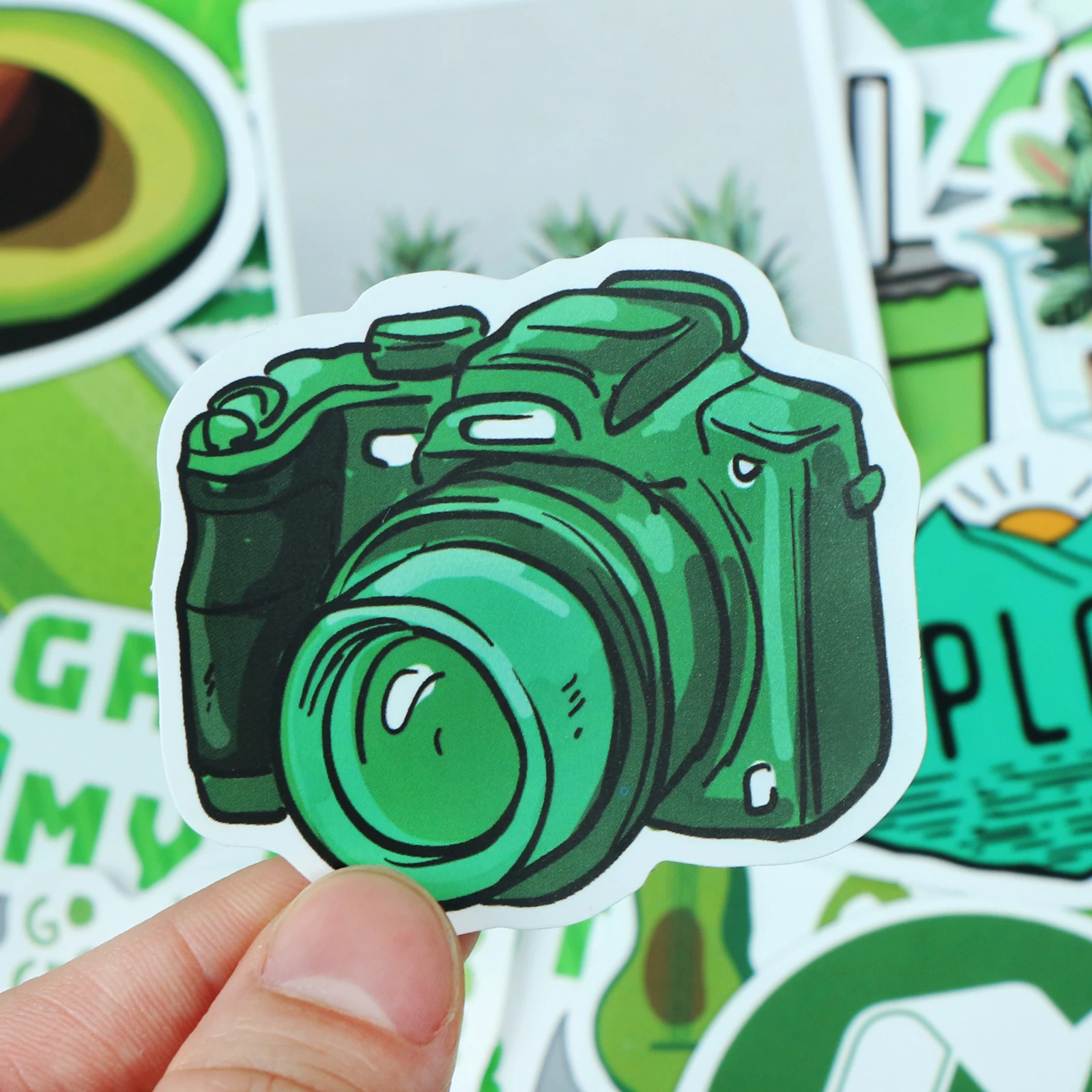 50 шт. зеленая наклейка мультяшная игрушка DIY водонепроницаемые наклейки для