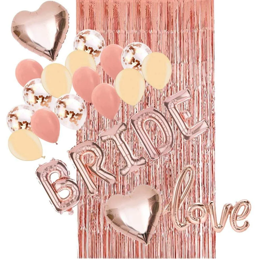 Свадебный душ и девичник вечерние Комплект украшений из розового золота набор