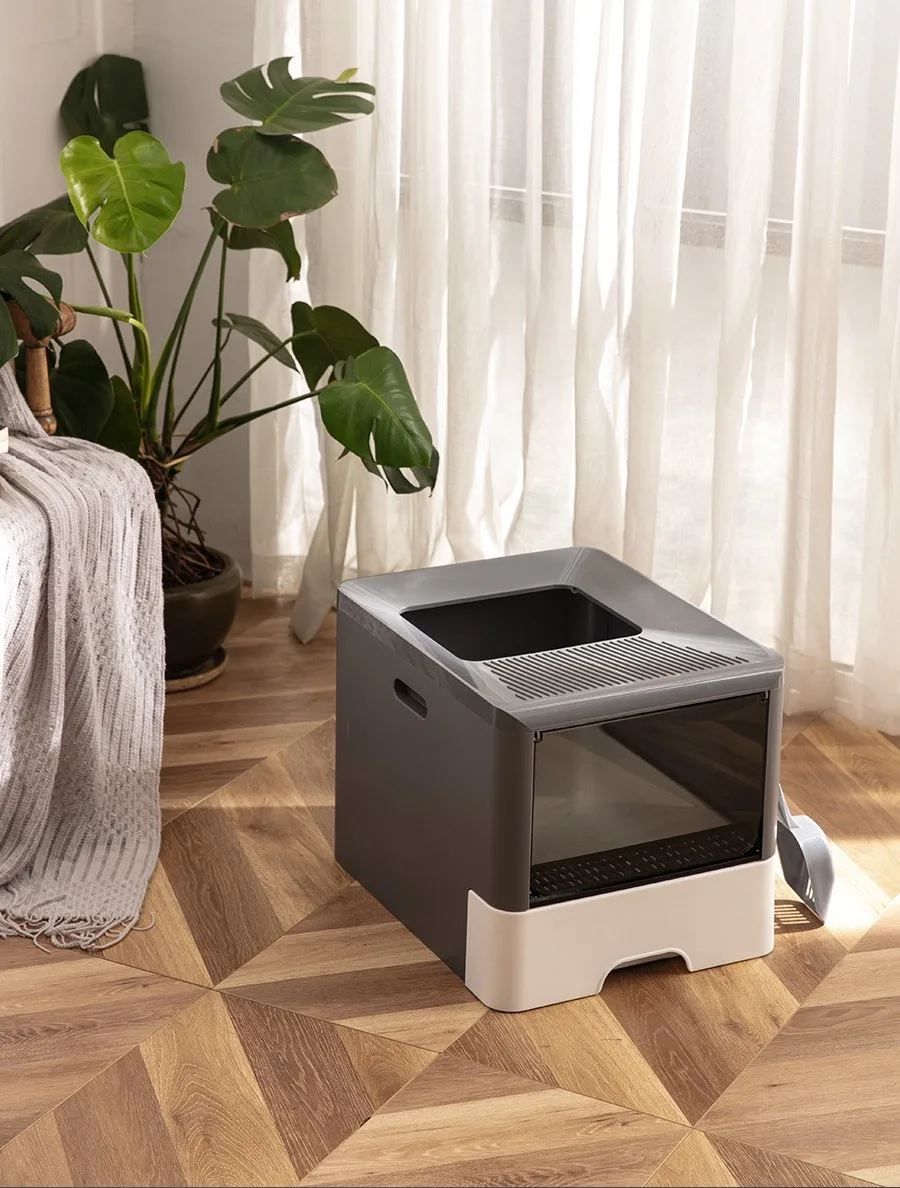 Drawer Type Cat Litter Box Top-entry Folding box Large Fully Enclosed Toilet supplies | Дом и сад