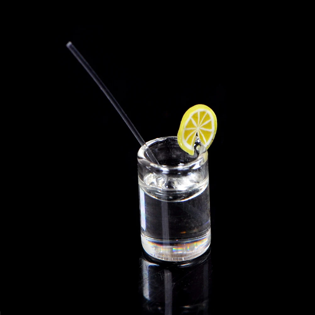 

1PCS Mini 1:12 Dollhouse Mini Lemon Water Cup Miniature Dollhouse Accessories Cups Toy Decoration Gifts Resin