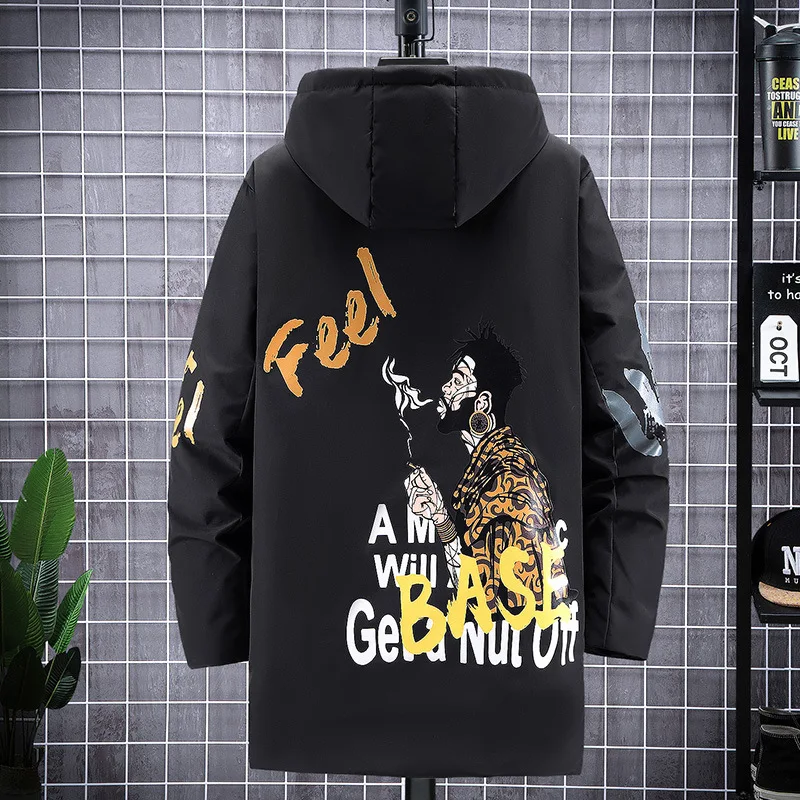 Winter Large Size 12XL Cotton-Padded Jacket Hip Hop Punk Streetwear Hooded Fashion Coat Warm Thick Autumn Outwear Men Clothing