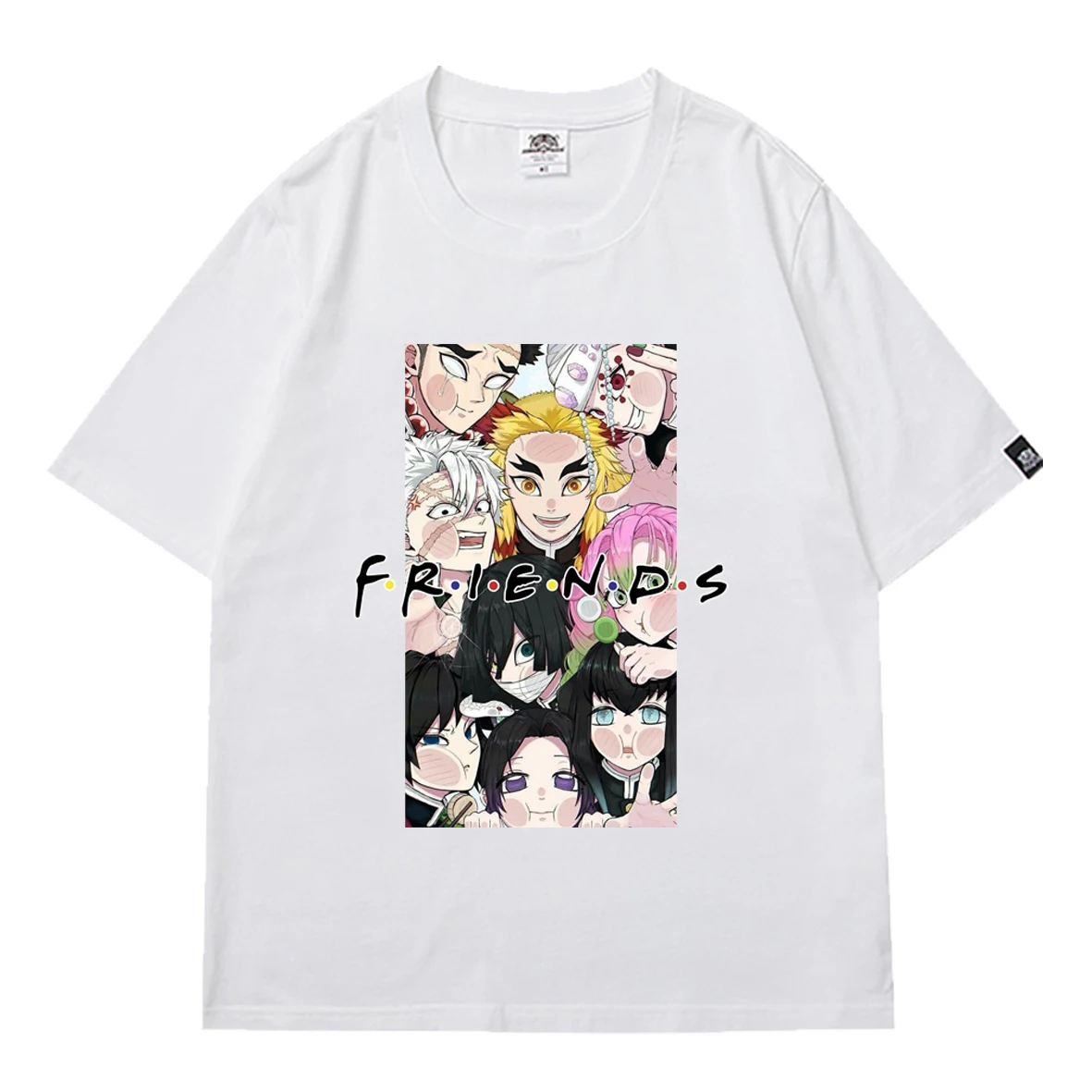 

Demon Slayer Kimetsu No Yaiba Harajuku T-shirts Tops Anime Print Spring Autumn Tee Oversized Loose T-shirt Unisex Short Sleeve