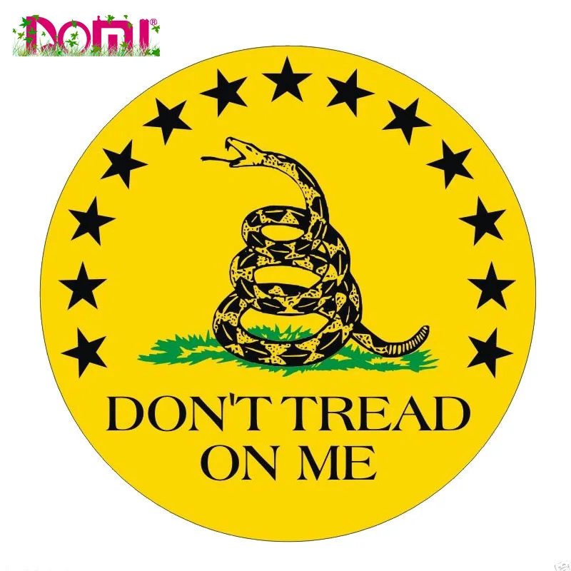 

DOMI Car Sticker Dont Tread on Me Snake Motocross Racing Laptop Helmet Trunk Wall High Quality Decal