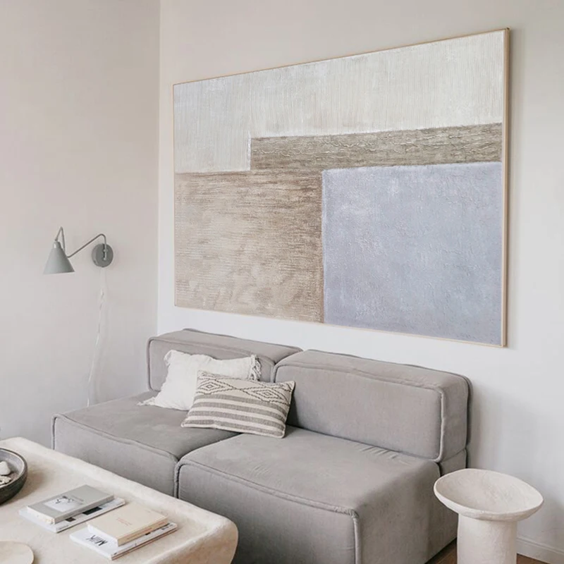 

Handmade Abstract Painting Canvas Art Oil Painting Large Wall Art Oversize Minimalist Art Texture Painting Home Decor Beige