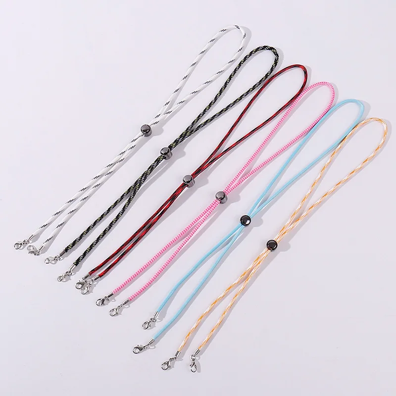 

Adjustable Lanyard Handy Safety Face Mask Rest Ear Holder Rope Ear Hanging Rope Nose Clips Glasses Chains with Lobster Clasp