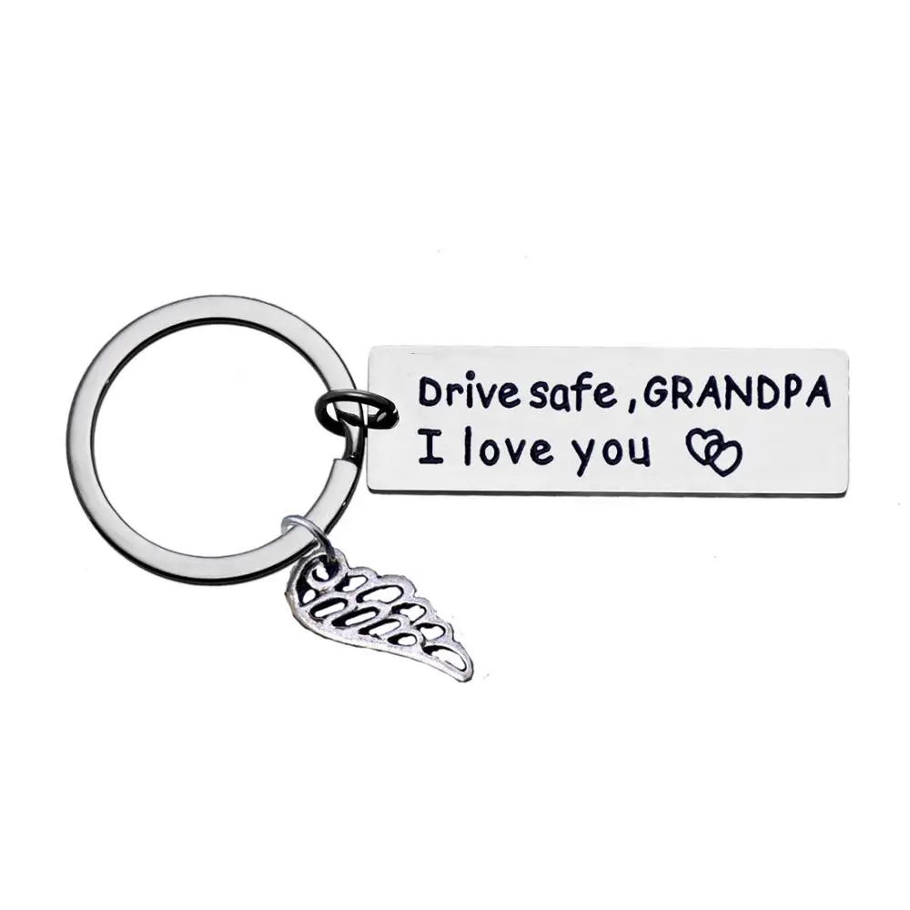 Брелок с подвеской в виде крыла для вождения безопасный дедушка я люблю тебя |