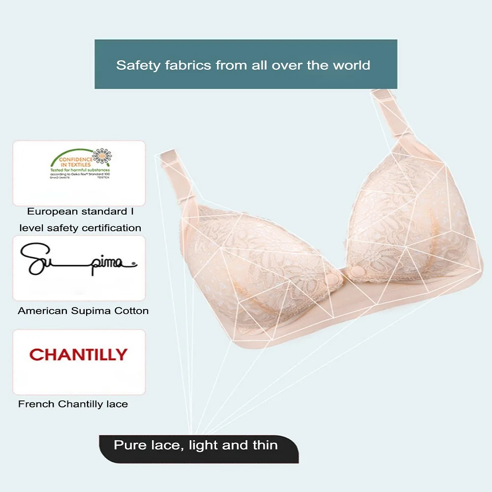 

Breathable Cotton Maternity Nursing Bra Breast Feeding Sleep Bra Clothes for Pregnant Women Pregnancy Underwear Clothing