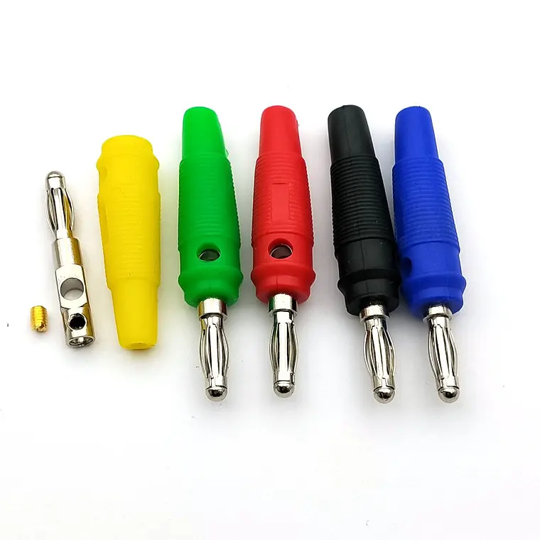 Никелированный штекер типа банан 4 мм для датчиков 100 шт.|plug|plug bananaplug connector |