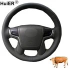 Ручной швейный чехол рулевого колеса автомобиля Топ Волан из коровьей кожи для Toyota Land Cruiser 2016 2017 2018 2019 Land Cruiser Prado 2018