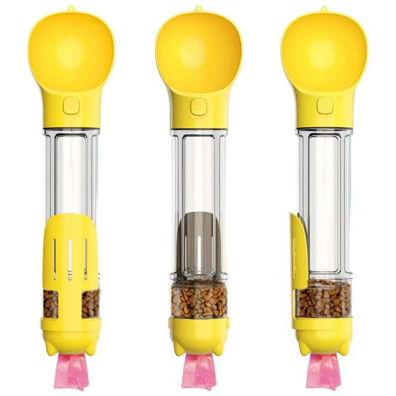 

Pet outdoor portable multifunctional outing water food cup capacity 500ml+dog food box+toilet bag box
