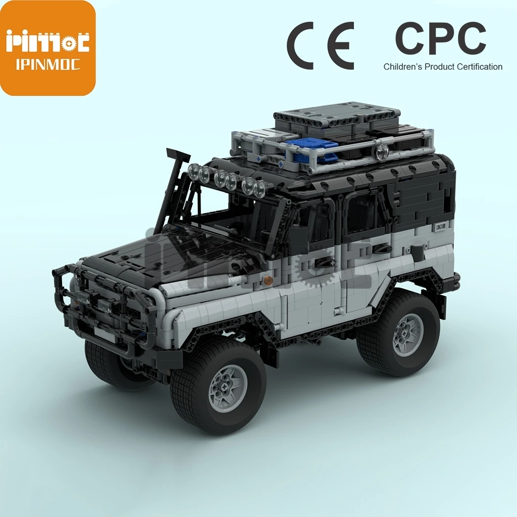 

3381 шт., Детский конструктор Jeep board, 4x4