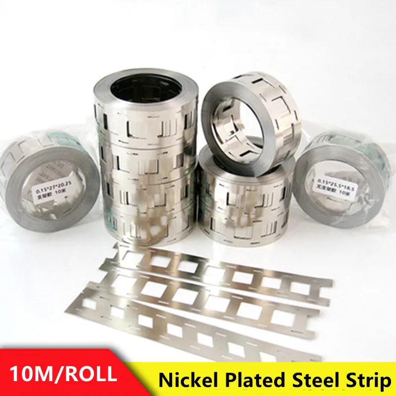 1 Roll10M Nickel Strip 2P 0.15*27mm Nickel Plated Steel Strip For 18650 Lithium Battery Pack Welding Tape Nickel Belt
