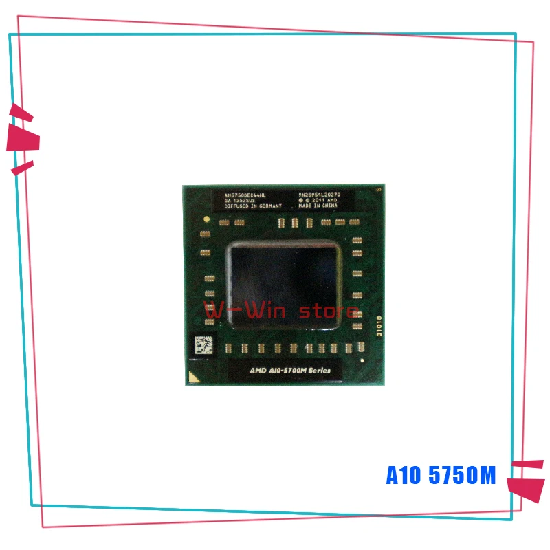 AMD A10-Series A10-5750M A10 5750M 2,5 GHz четырехъядерный процессор AM5750DEC44HL разъем FS1