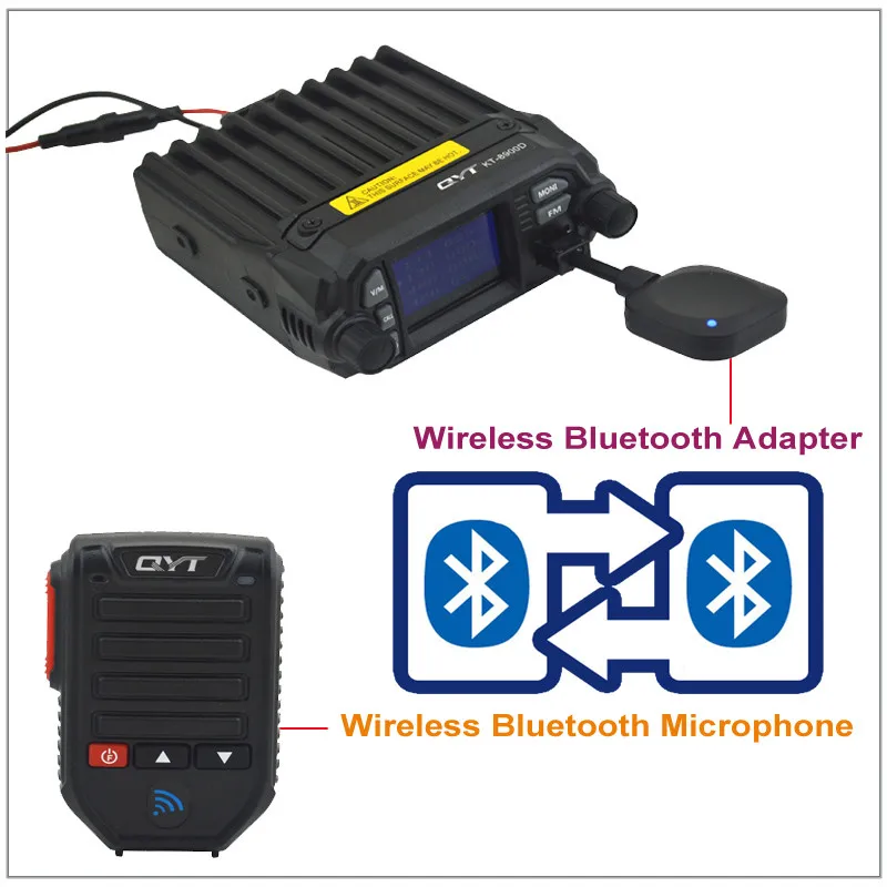 baofeng bt 89 portable bluetooth wireless microphone qyt kt series mobile broadcast speaker 10 meters range walkie talkie free global shipping