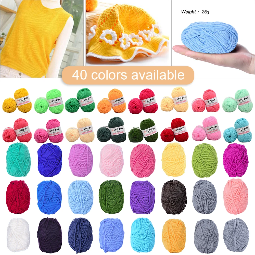 Молочная хлопчатобумажная пряжа удобная Смешанная шерстяная для шитья одежды