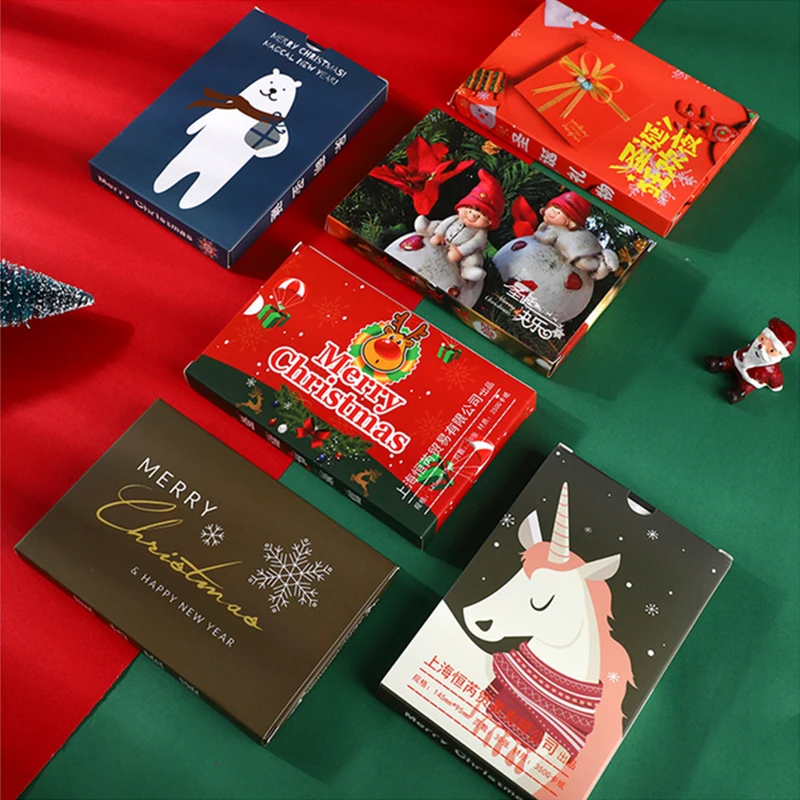

30 Pcs/Box Christmas Greeting cards /thank you / blessing card / message card / Postcard Birthday gift stationery school supplie