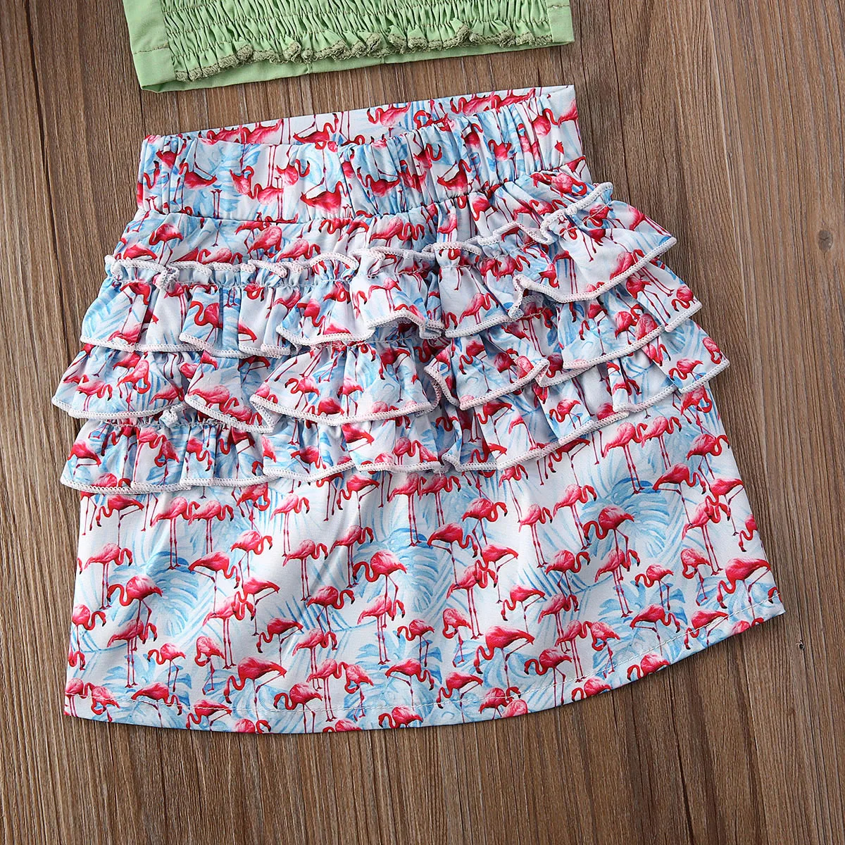 Для детей ясельного возраста для маленьких девочек жилет с оборкой топы принтом