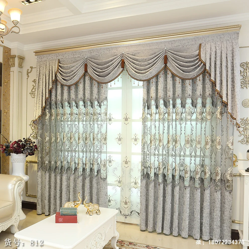 Штора из синели для спальни с вышивкой гостиной балконов готовая продукция | Дом