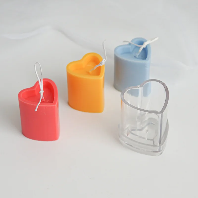 

DIY Love Heart Candle Mould Acrylic Transparent Plastic Aromatherapy Molds for Candle Making Wedding Friend Valentine's Day Gift
