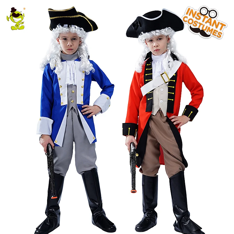 Костюм Наполеона Пурим для мальчиков на Хэллоуин одежда в колониальном стиле