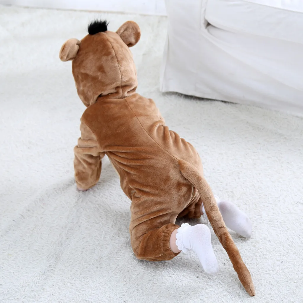 Детская одежда для костюмированной вечеринки с изображением животных зимняя