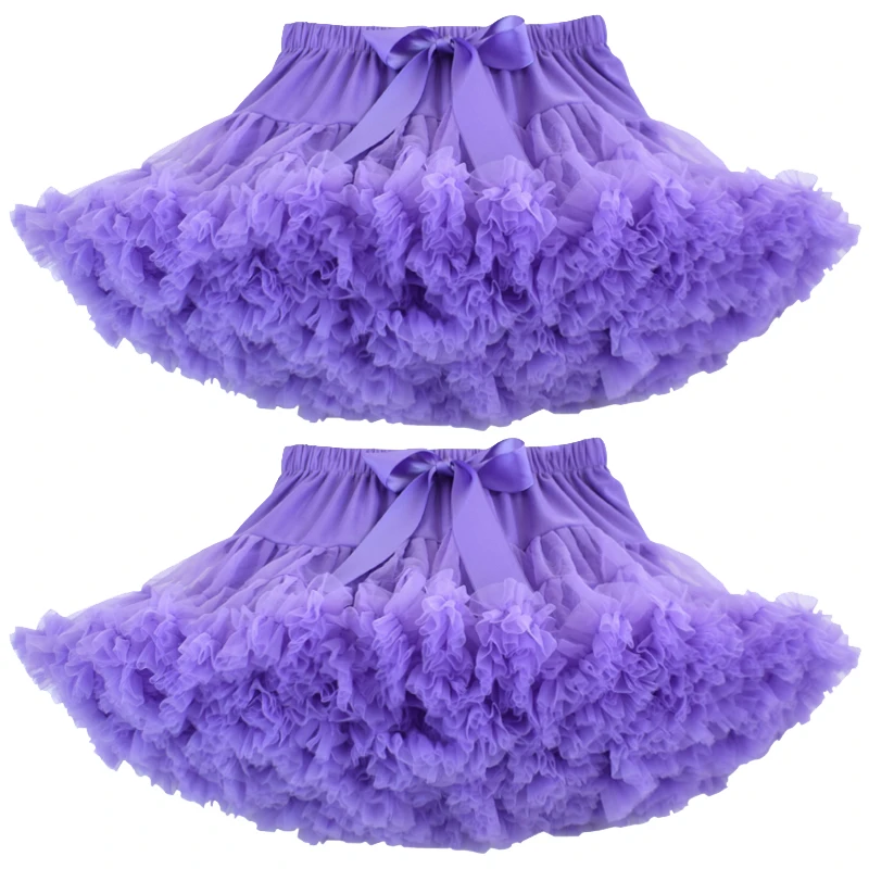 purple2 2 предмета, модная юбка-пачка для малышей Юбка-американка для маленькой принцессы Пышная юбка для балета Детский костюм для вечеринок и выступлений, подарки для детей от 0 до 2 лет - Цвет: purple2