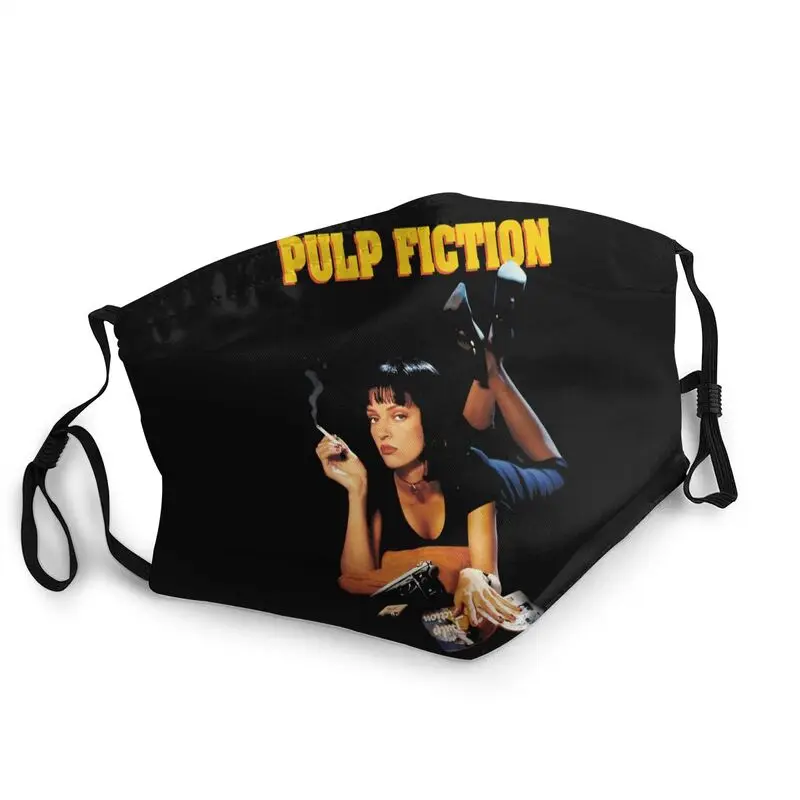 

Vintage Pulp Fiction Mouth Face Mask Adult Men Mia Wallace Quentin Tarantino Mask Protection Breathable Respirator Muffle