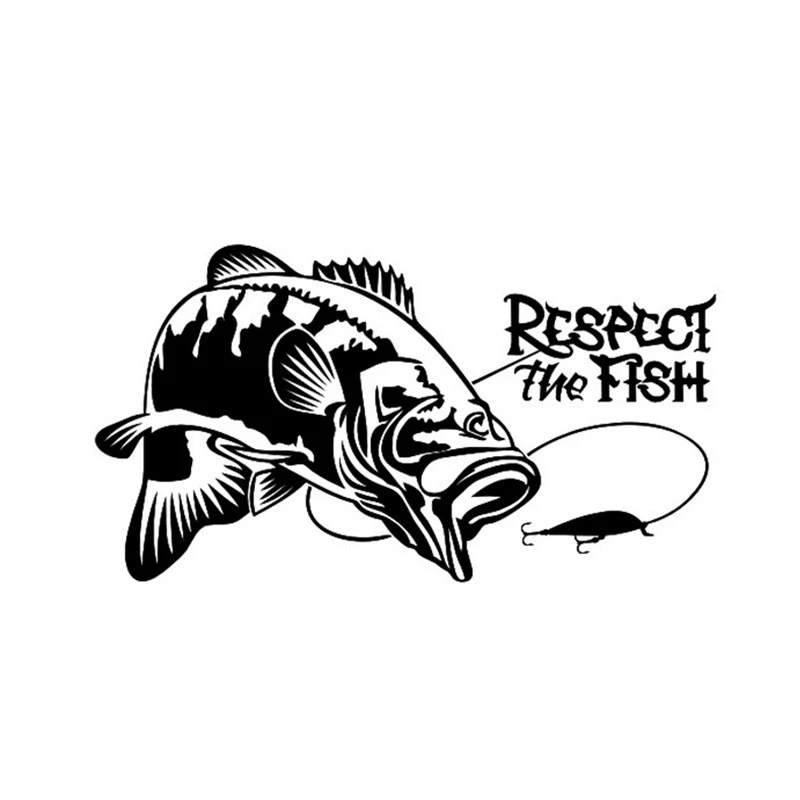 Виниловая наклейка DAWASARU Respect The Fish Fishing Boat для охоты на рыбацких лодок машину