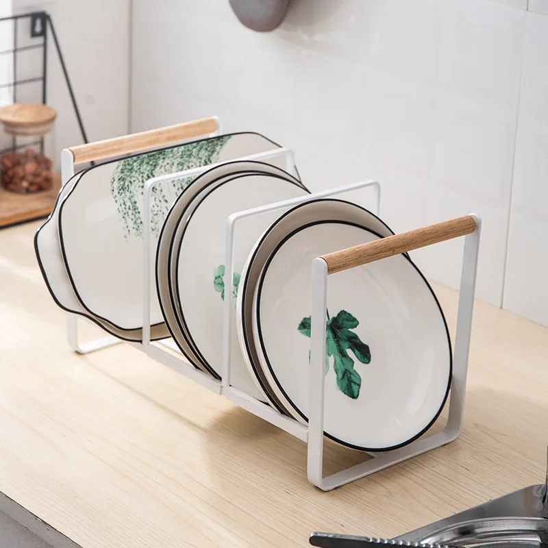 Японский стеллаж для слива посуды металлическая разделочная доска держатель