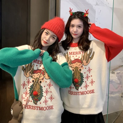 

Genayooa 2020 Autumn Winter Sweater Women Thick Long Oversized Sweaters Christmas Style Pullovers Korean Tops Casual Lady Jumper