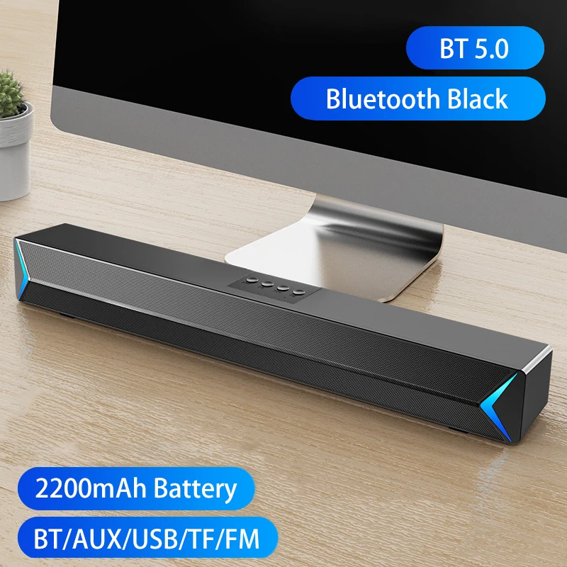 

D6 2020 TV Sound Bar AUX USB Wired and Wireless Bluetooth Home Theater FM Radio Surround SoundBar for PC TV Speaker for Computer