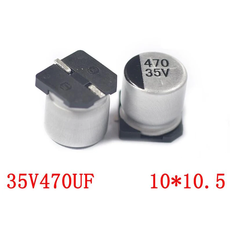 10 шт. SMD 6 3 V 10V 16V алюминиевая крышка 25В 35В с алюминиевой крышкой 50В Алюминий