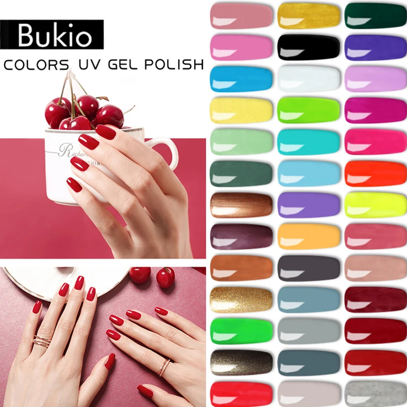Лак для ногтей Bukio Полупостоянный Светодиодный УФ светильник маникюрный лак