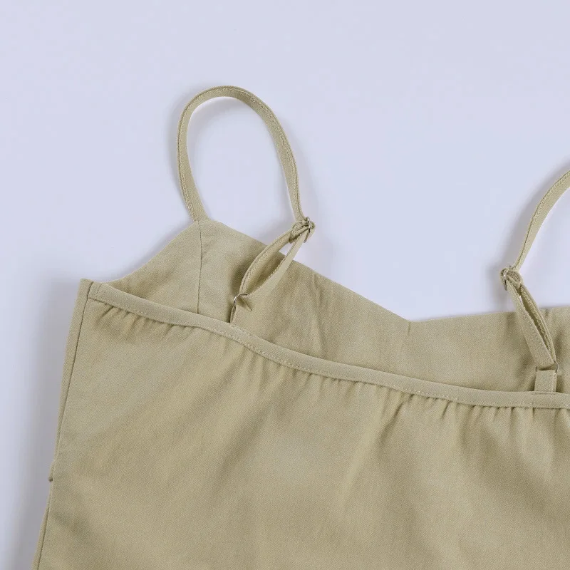 

BOOFEENAA Summer 2021 Sexy Cami Crop Top Women Club Wear Tanks Spaghetti Strap Bustier Top Solid Cropped T Shirt C68-BE12