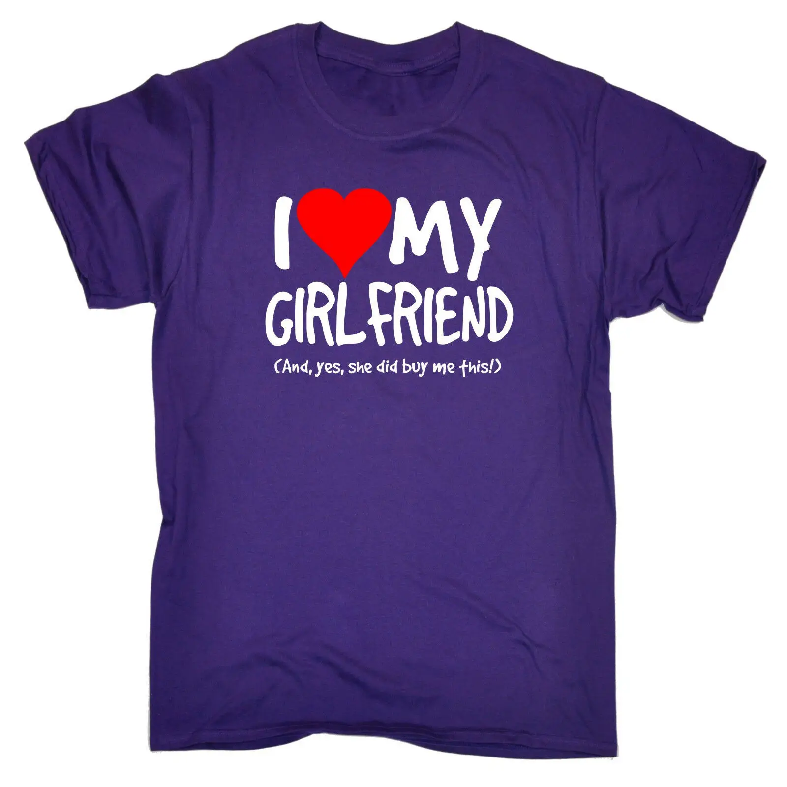 I Love My Girlfriend да она Buy Me Эта мужская футболка на день рождения забавные|Мужские