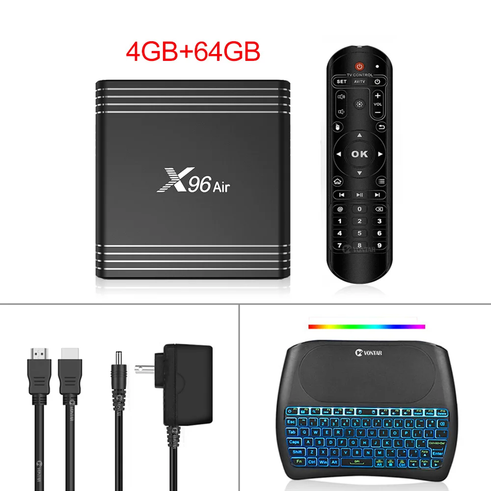 4GB 64GB D8 VONTAR X96 Air 8K Amlogic S905X3 Smart tv BOX Android 9,0 2,4G Wifi 1080P 4K Youtube X96Air телеприставка 4 Гб 64 Гб 32 Гб 2 Гб 16 Гб - Цвет: 4GB 64GB D8