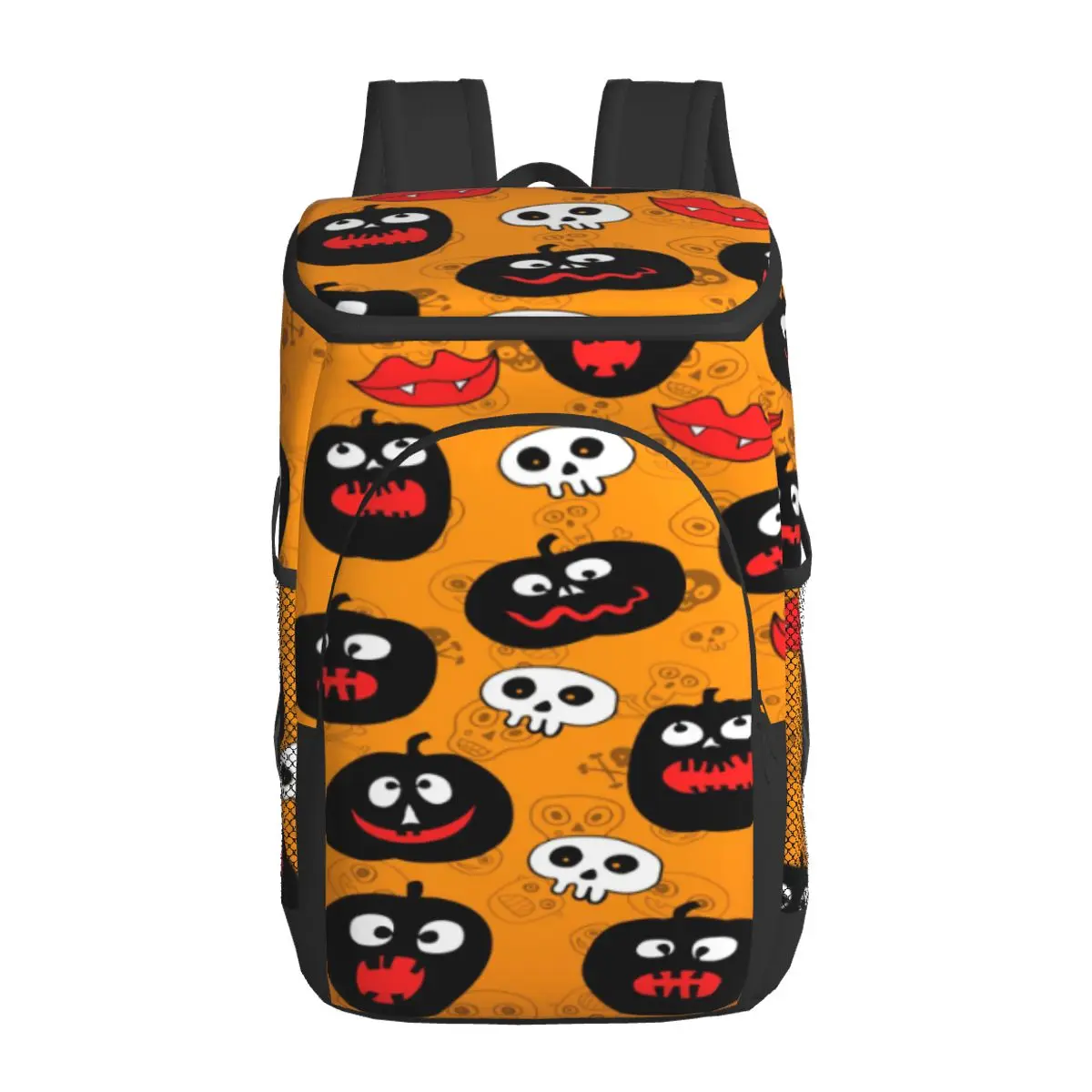 protable insulated thermal cooler waterproof lunch bag pumpkin the day of the dead picnic camping backpack double shoulder bag free global shipping