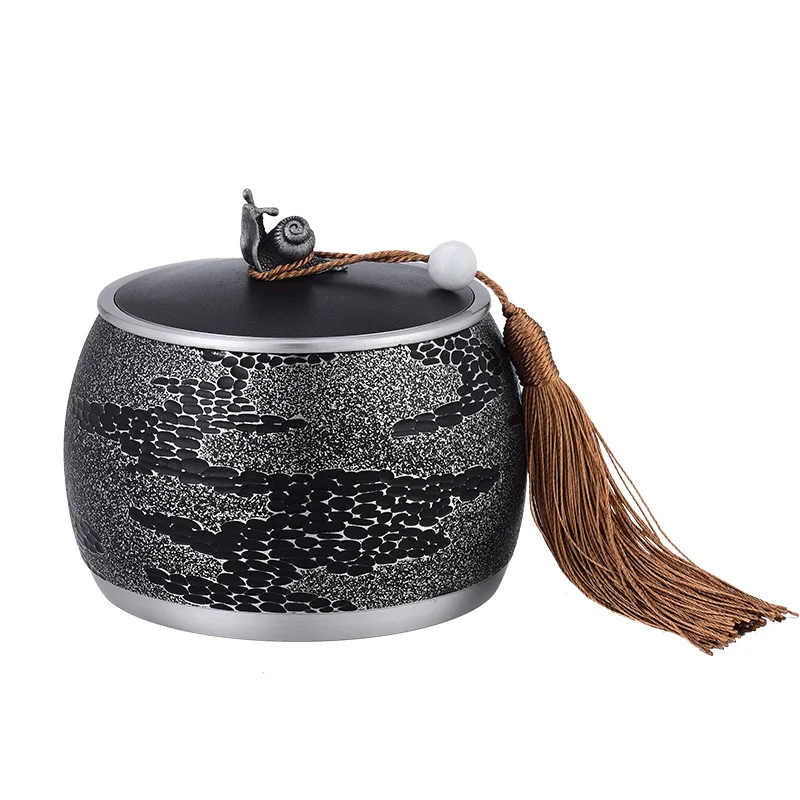 

Seal Large Tea Caddies Storage Box Round Moisture Proof Luxury Tin Can Container Tea Caddies Home Caja De Te Home Garden DG50TC