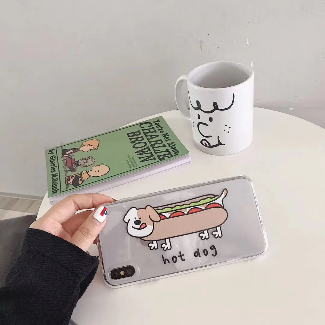 INS Корея Ретро Простой Радужный чехол для телефона с собакой iphone Xs MAX XR X 6 6s 7 8 plus