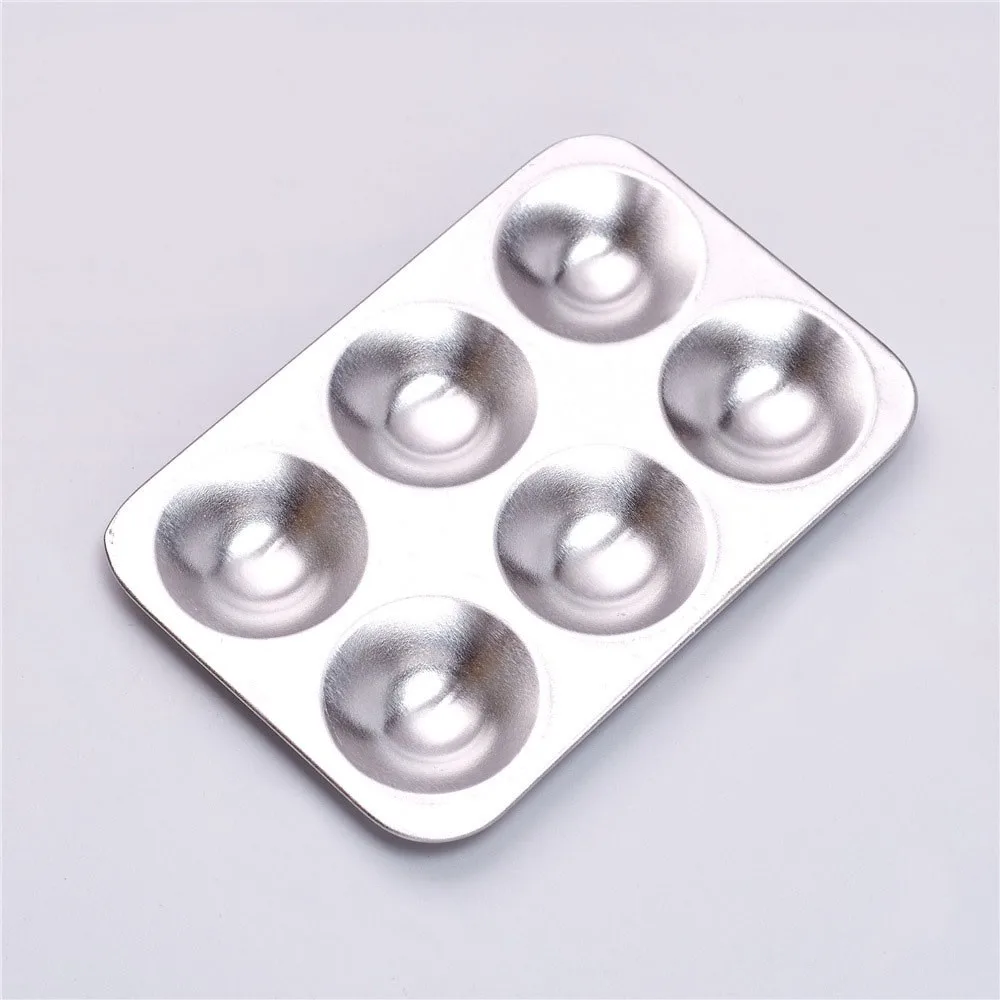 Цветная палитра из алюминия для дизайна ногтей лак пластинка смешивания основы