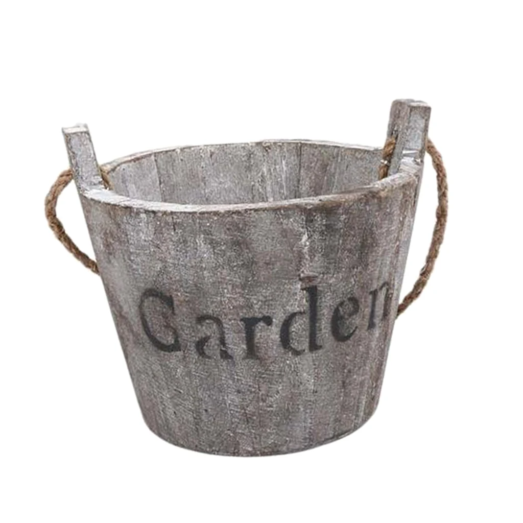 Деревенские деревянные горшки для суккулентов плантаторы цветы ведра