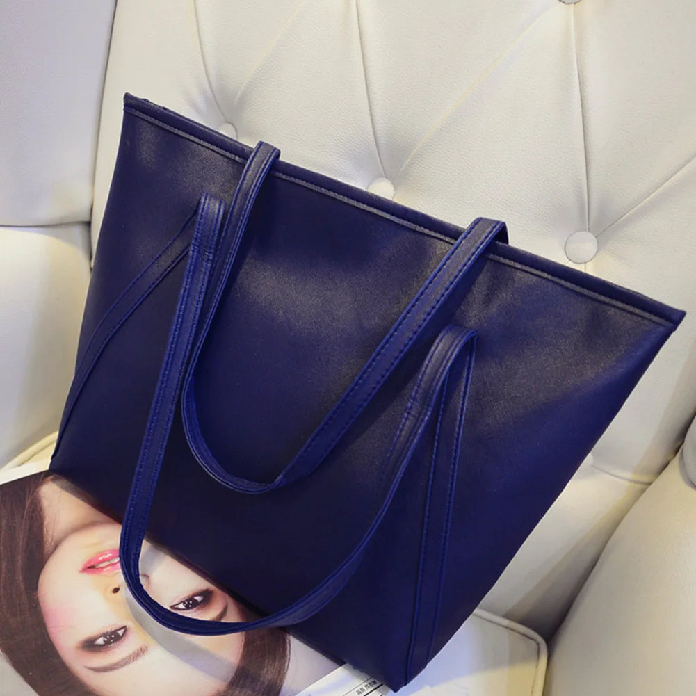 

Bags for Women 2019 New Women Hangbags Casual PU Leather Solid Color Satchel Shoulder Tote Top-handed Bags Top Quality