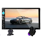 Автомагнитола 2 din с сенсорным экраном 7 дюймов, мультимедийный плеер с поддержкой MP5, Bluetooth, USB, TF, FM, камеры